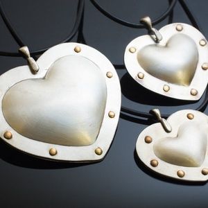 Sterling Silver "Fearless Heart"Necklaces-Handmade